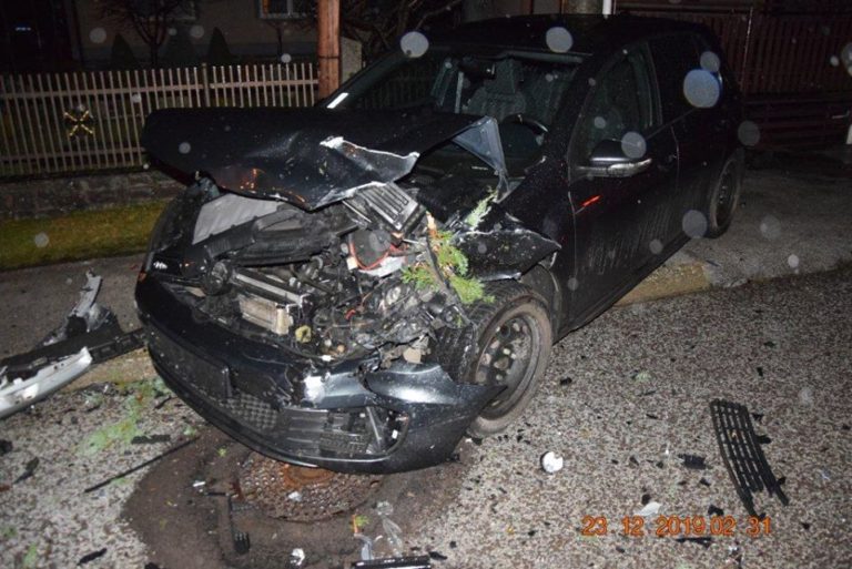 Nehoda, alkohol, Volkswagen, Lehota pod Vtáčnikom