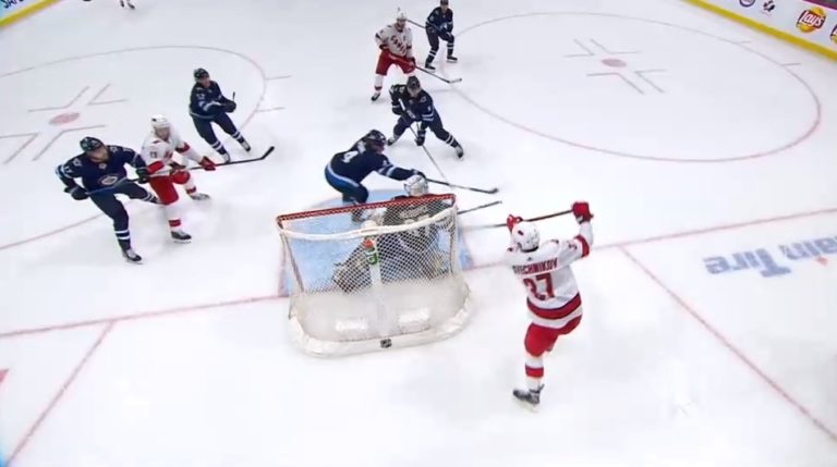Andrej Svečnikov, Carolina Hurricanes, NHL, lakrosový gól