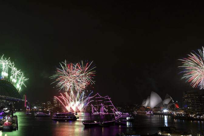 Ohňostroj, Nový rok, Sydney