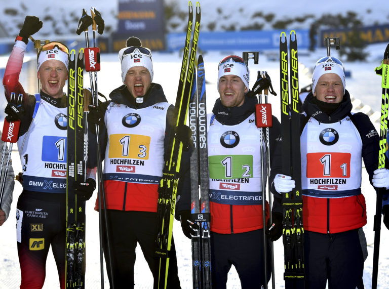 Johannes Thingnes Bö, Tarjei Bö, Erlend Bjöntegaard a Johannes Dale