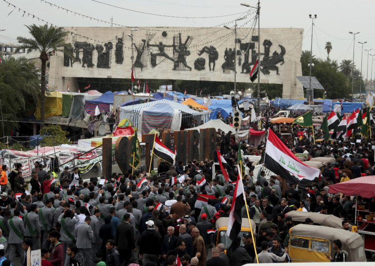 Irak, demonštrácia, protest