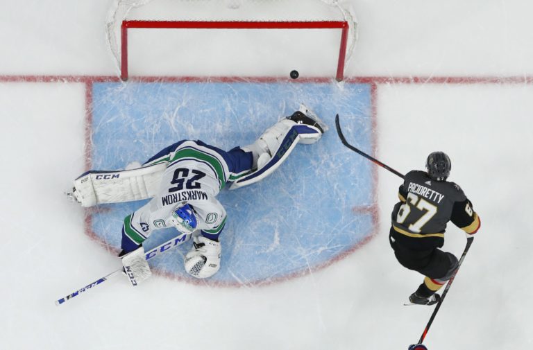 Max Pacioretty, Jacob Markstromm, NHL, Vegas Golden Knights, Vancouver Canucks