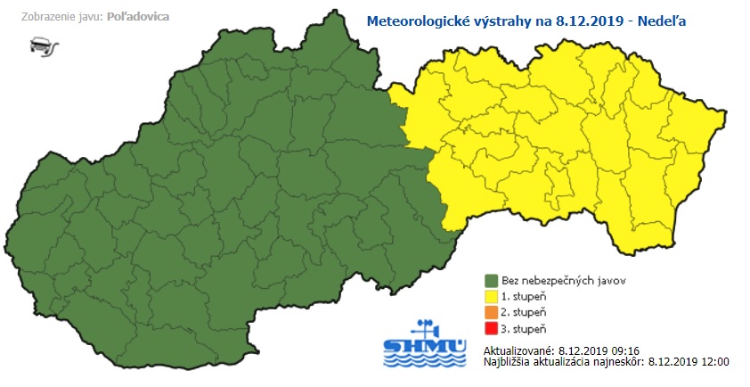 Výstraha pred poľadovicou