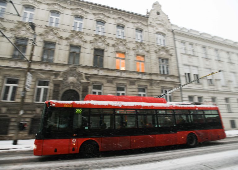 Sneženie, Bratislava
