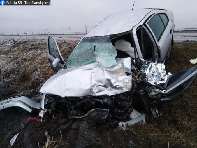 Tragická nehoda, Brunovce, Škoda Octavia, nákladné auto