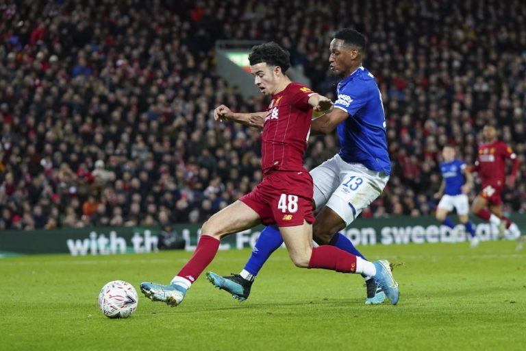 Curtis Jones, Yerry Mina, FC Liverpool, FC Everton, FA Cup