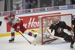 Dimitrij Voronkov, Joel Hofer, finále, Rusko, Kanada, MS v hokeji do 20 rokov
