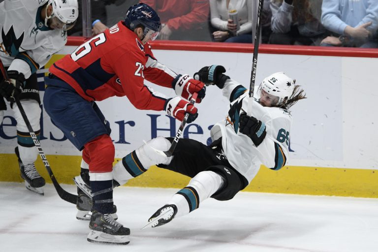 Erik Karlsson, Nic Dowd, Washington Capitals, San Jose Sharks, NHL
