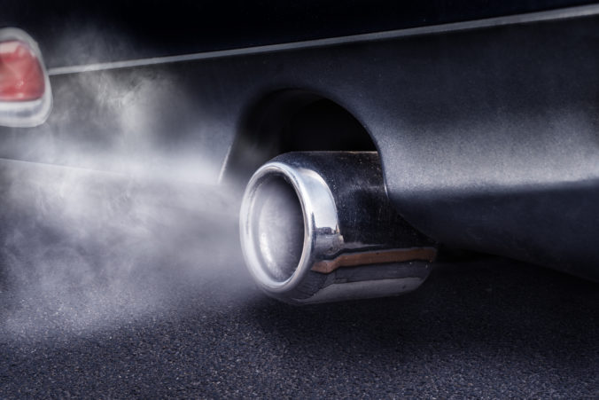 Exhaust pipe is exhausting carbon dioxide