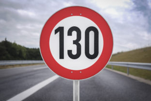 130 speedlimit German Autobahn 3d illustration