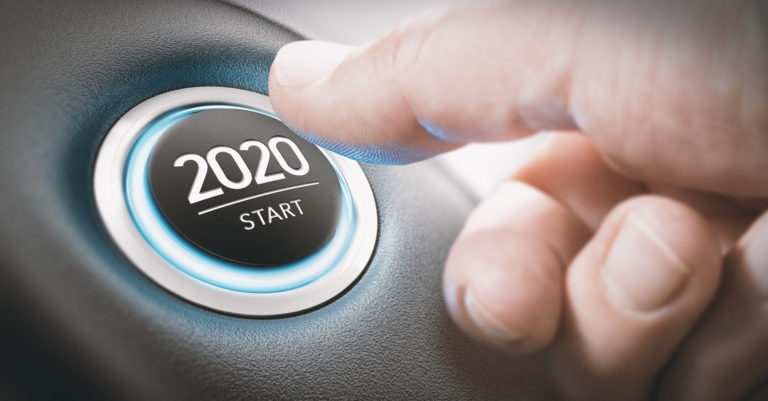 Year 2020 Start, Two Thousand and Twenty Concept.