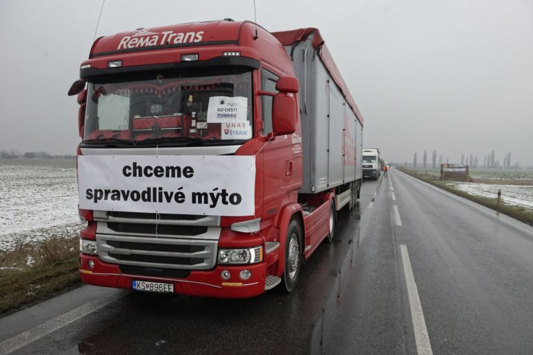 Kamióny, štrajk autodopravcov