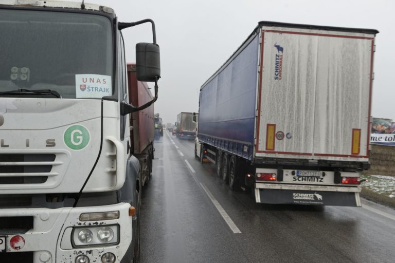 Kamióny, štrajk autodopravcov