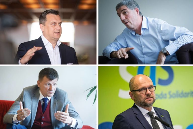 Andrej Danko, Béla Bugár, Alojz Hlina, Richard Sulík