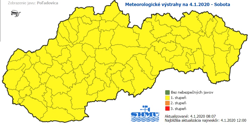 Počasie, výstrahy