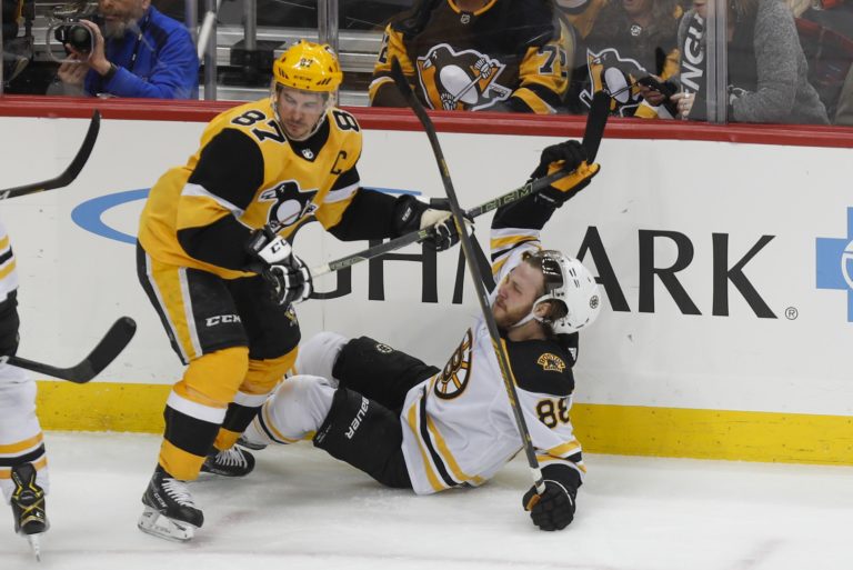 Sidney Crosby, David Pastrňák, Pittsburgh Penguins, Boston Bruins, NHL