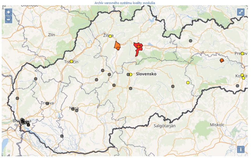 Smog, varovanie, SHMÚ
