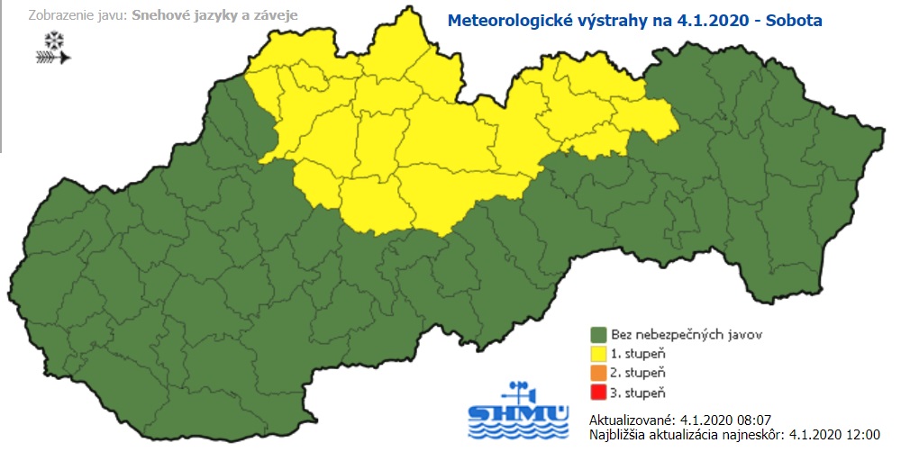 Počasie, výstrahy