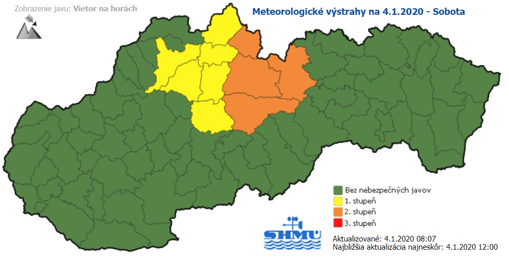 Počasie, výstrahy