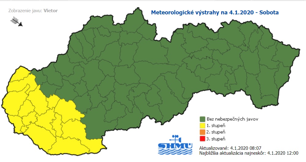 Počasie, výstrahy