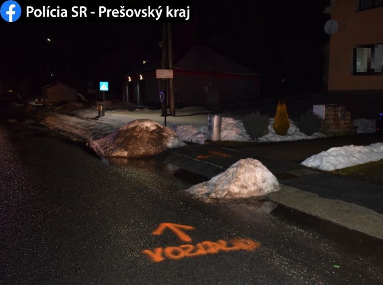 Opitý chodec, nehoda