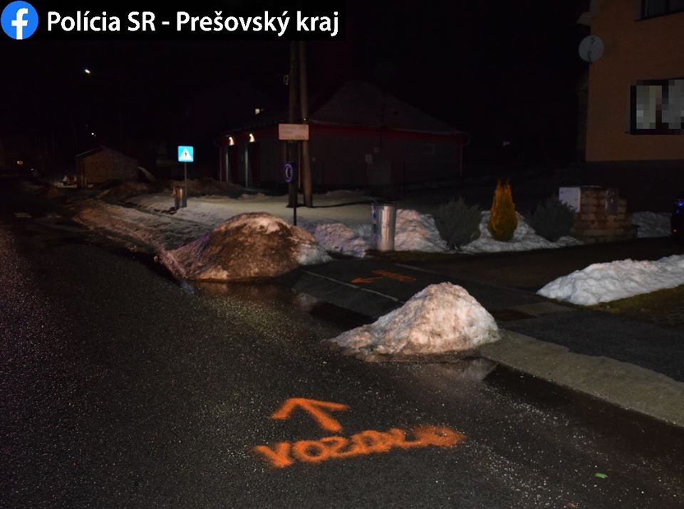 Opitý chodec, nehoda