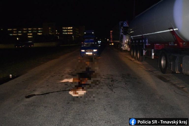 Zrážka, chodec, Fabia, Hrnčiarovce nad Parnou