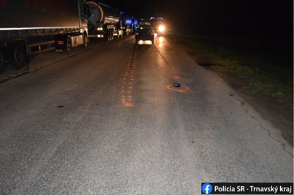 Zrážka, chodec, Fabia, Hrnčiarovce nad Parnou