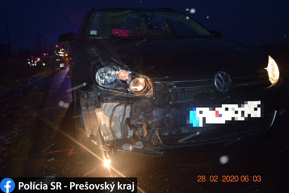 Nehoda, cyklista, VW Golf, Nižný Hrušov