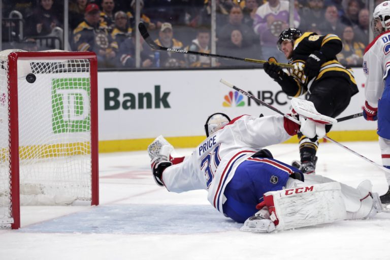 Carey Price, David Pastrňák, NHL, Montreal Canadiens, Boston Bruins