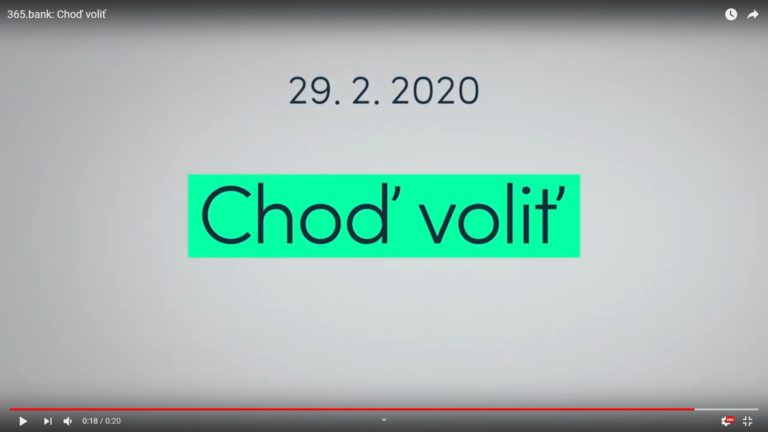 choď voliť 365 bank