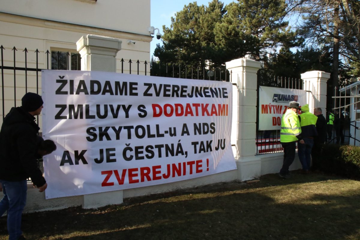 Protestná jazda autodopravcov