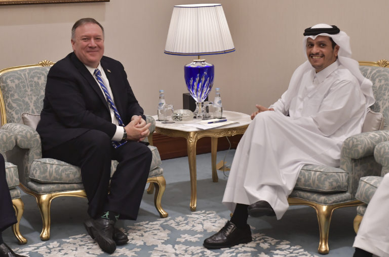 Mike Pompeo, Sheikh Mohammed bin Abdulrahman Al Thani