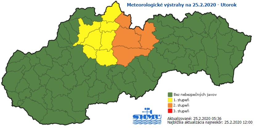 Silný vietor, výstrahy