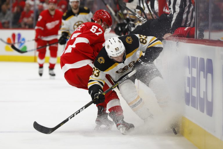 Taro Hirose, Karson Kuhlman, Detroit Red Wings, Boston Bruins, NHL
