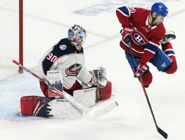 Tomáš Tatar, Elvis Merzlikins, Montreal Canadiens, Columbus Blue Jackets, NHL