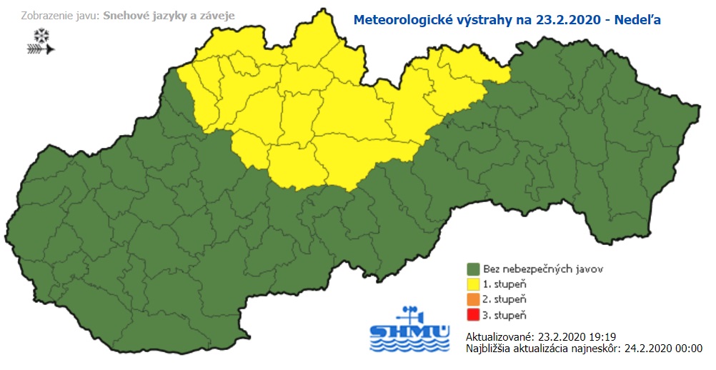 Výstrahy, počasie