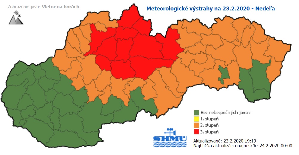 Výstrahy, počasie
