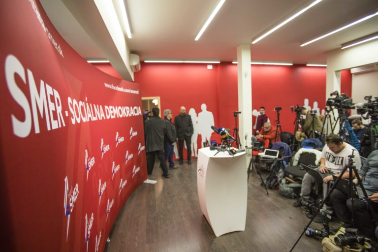 VOĽBY: Volebná noc v centrále strany Smer­ SD