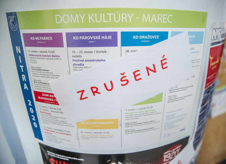 Koronavirus, zrusenie predstavenia