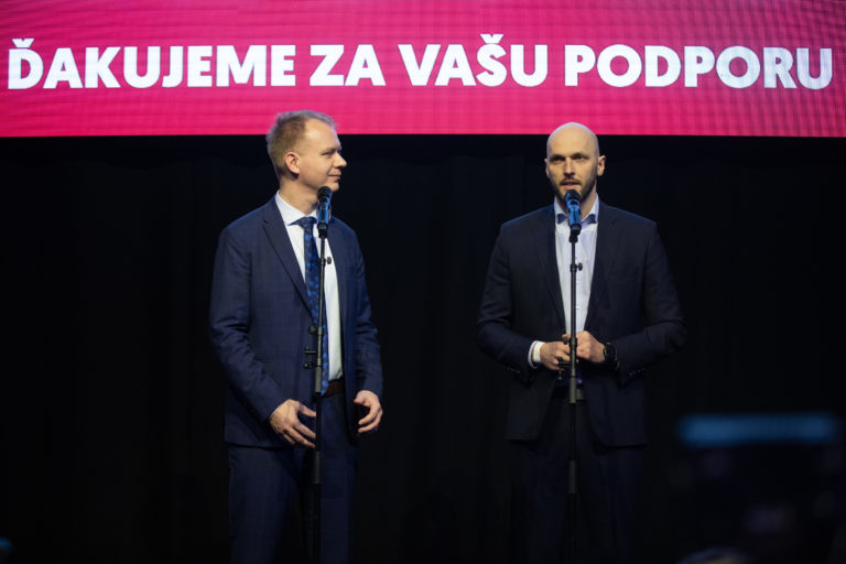 VOĽBY: Volebná noc v centrále koalície PS/SPOLU