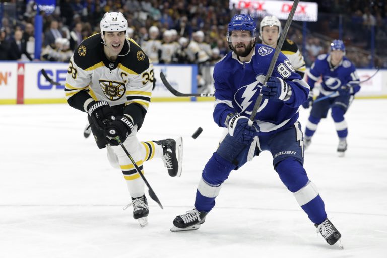 Nikita Kučerov, Zdeno Chára, Tampa Bay Lightning, Boston Bruins, NHL