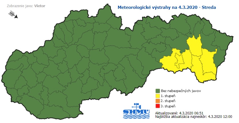 Výstraha pred vetrom