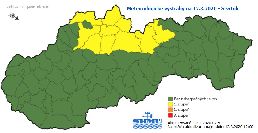 Výstravy, vietor
