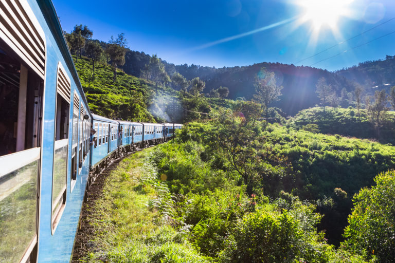 Train from Ella to Kandy . Sri Lanka.