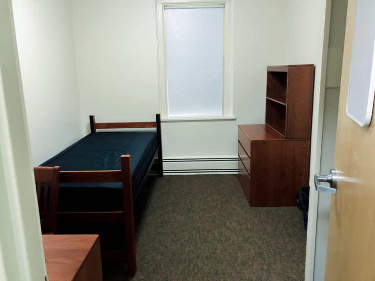 Basic Nondescript Undecorated White Box Dorm Room