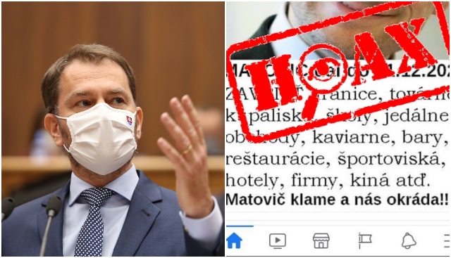 Igor Matovič, hoax, Faceook, status