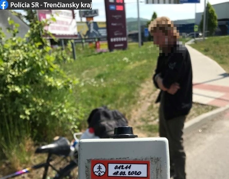 Ilava, opitý cyklista