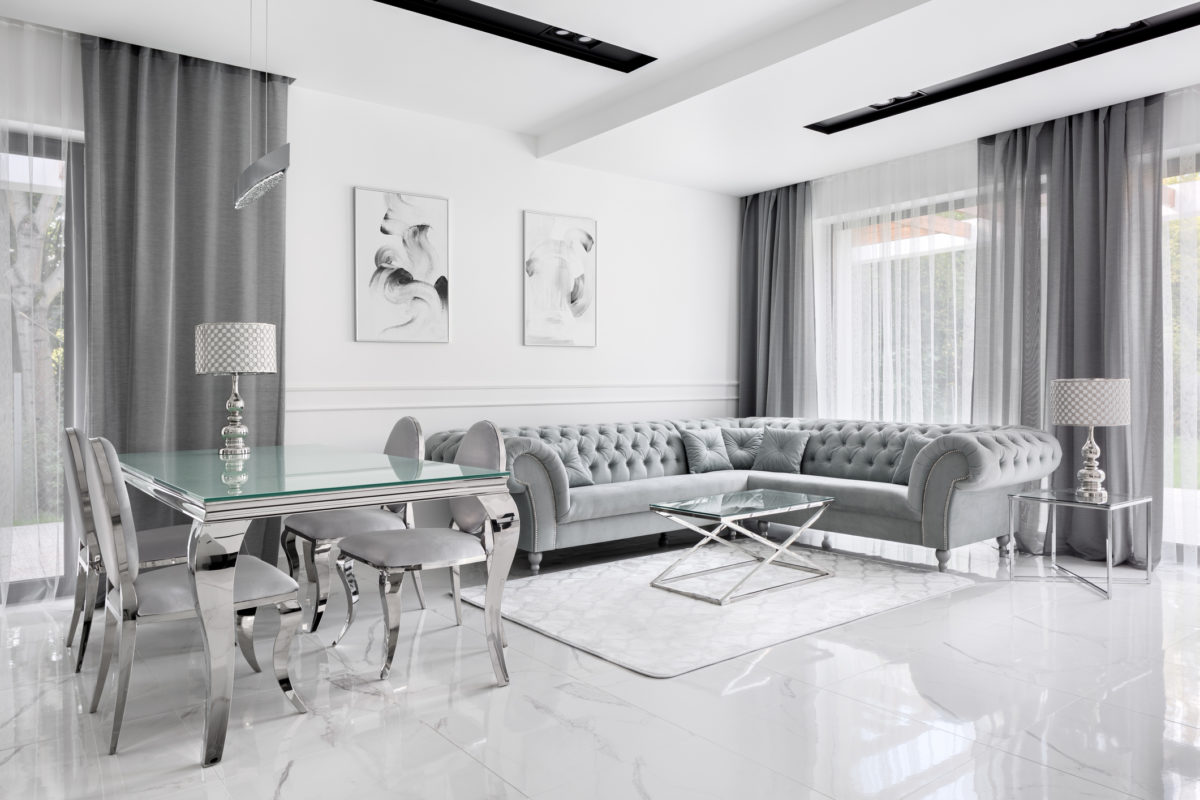 Luxusný sivý nábytok