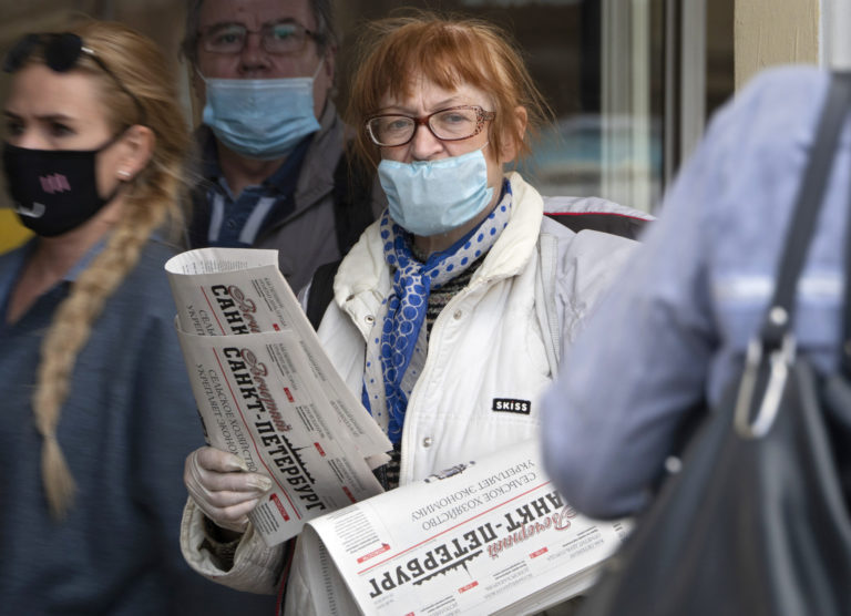 Virus Outbreak Russia Daily Life